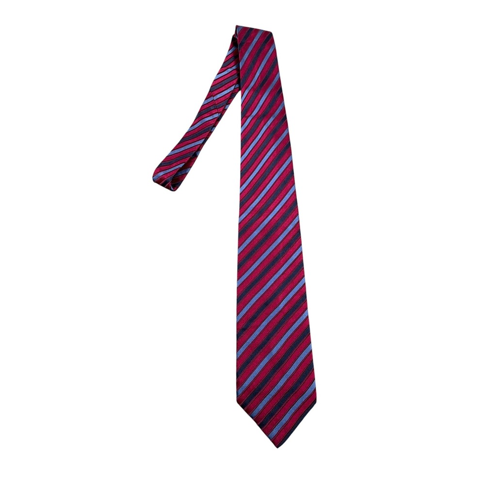 Stefano Ricci Mens Necktie Silk Striped Red Blue Luxury Designer Italy 61"